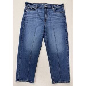 American Eagle Super High-Rise Ankle Straight Women's Denim Blue Jeans Size 18S